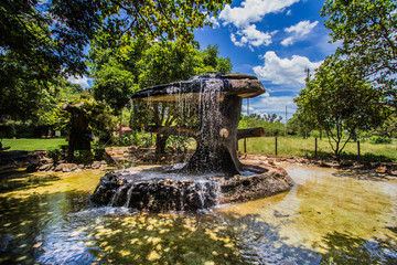 This traditional ande beautiful japanese garden is located in brazilian Caldas Novas City