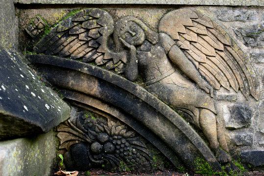 stone angel carving