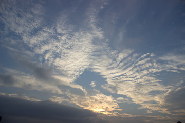 Obraz premium blue sky with clouds landscape