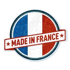 Made in France button illustration