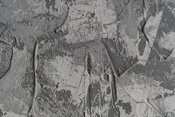 gray background. texture of putty, concrete