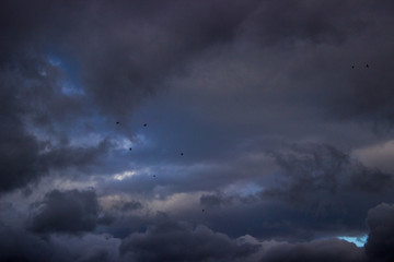 blue sky with clouds landscape