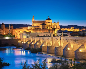 Obraz premium Roman Bridge and Guadalquivir river, Great Mosque, Cordoba, Spain