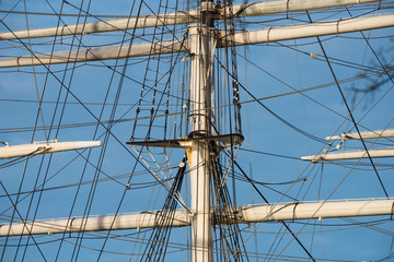 Rig of a sailing ship in Stockholm