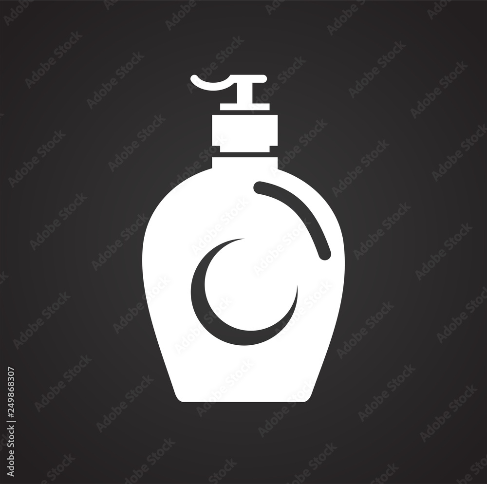 Poster cleaning agent icon on black background for graphic and web design, modern simple vector sign. inter