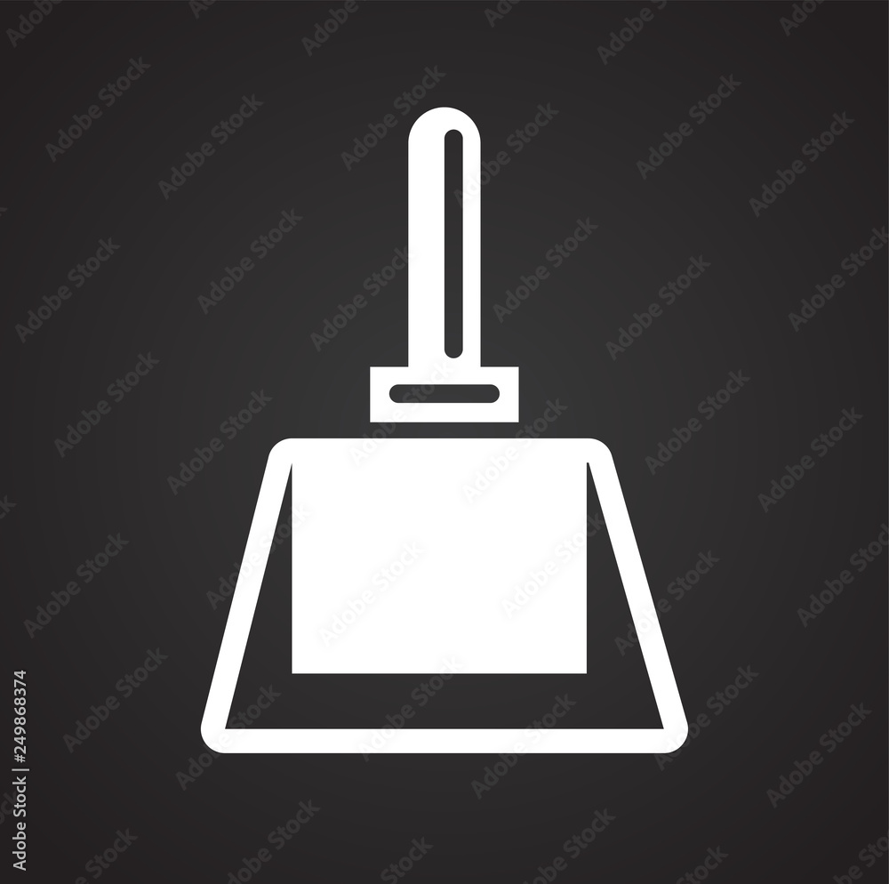 Fototapete toilet brush icon on black background for graphic and web design, modern simple vector sign. interne