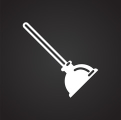 Toilet icon on black background for graphic and web design, Modern simple vector sign. Internet concept. Trendy symbol for website design web button or mobile app