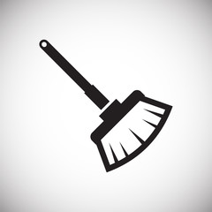 Cleaning broom icon on white background for graphic and web design, Modern simple vector sign. Internet concept. Trendy symbol for website design web button or mobile app