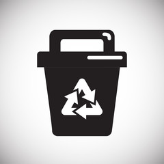 Recycling bin icon on white background for graphic and web design, Modern simple vector sign. Internet concept. Trendy symbol for website design web button or mobile app