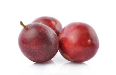 Passion fruit isolated on white background