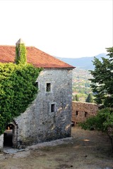 Fototapeta premium The house of the fourteenth century on the ruins of the old Montenegrin fortress.