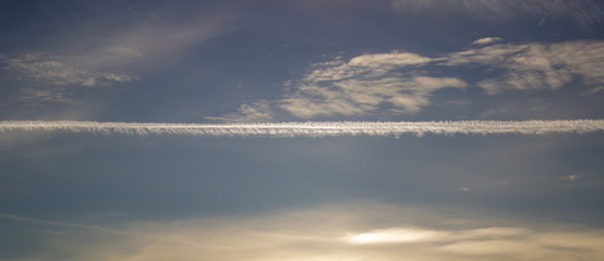 blue sky with clouds landscape