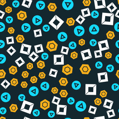 Naklejka premium Abstract geometric pattern. Multicolor Figures. Texture for print and Banner