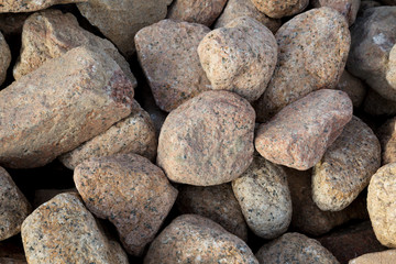 Big stones boulders of different forms