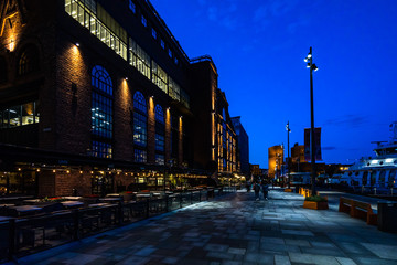 Aker Brygge waterfront is a promenade overlooking Oslo fjord full popular for nightlife, shopping...