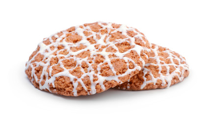 Oatmeal cookie isolated on white background