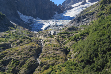 Obraz premium Close up view mountains scenes in national park Dombai, Caucasus