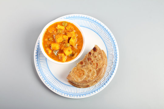 Indian Traditional Home made Paneer Butter Masala with chapathi 