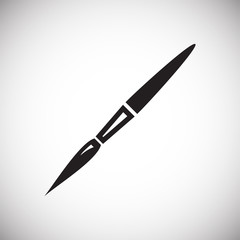 Brush icons set on white background for graphic and web design, Modern simple vector sign. Internet concept. Trendy symbol for website design web button or mobile app