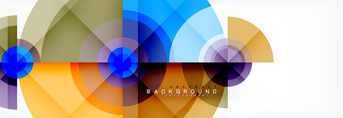 Geometric circle abstract background, creative geometric wallpaper.