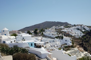Naklejka premium White house – Santorini we love you