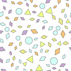 Vector seamless pattern with rhombus. Geometric background