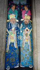God paints on the temple door