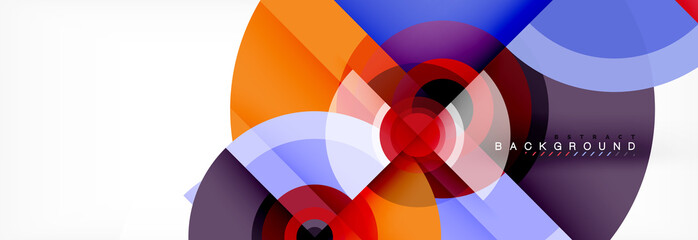 Obraz premium Geometric circle abstract background, creative geometric wallpaper.