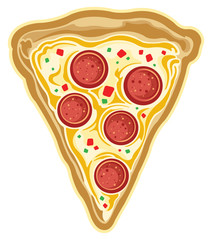 Pepperoni pizza slice