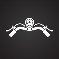 Motorcycle bar icon on black background for graphic and web design, Modern simple vector sign. Internet concept. Trendy symbol for website design web button or mobile app - 249879506