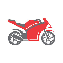 Motorcycle sport icon on white background for graphic and web design, Modern simple vector sign. Internet concept. Trendy symbol for website design web button or mobile app