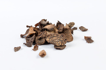 heap of truffles isolated on white background