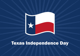 Texas Independence Day vector. Texas flag vector illustration. March 2, 2019. Important day