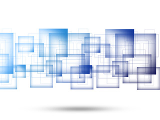 Blue shiny squares technical background