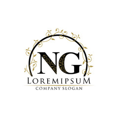 Luxury Gold KG Letter Logo