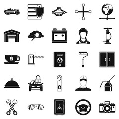 Adjustable wrench icons set. Simple set of 25 adjustable wrench vector icons for web isolated on white background