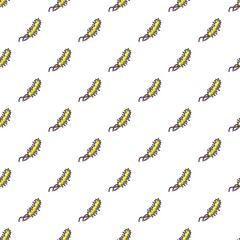 Virus pattern in cartoon style. Seamless pattern vector illustration