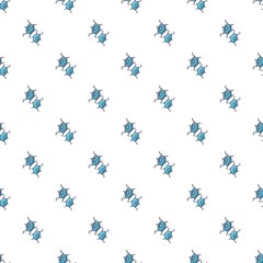 Bacterial cell pattern in cartoon style. Seamless pattern vector illustration