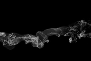 white smoke isolated on black background, abstract powder, water spray, Add smoke effect