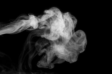 white smoke isolated on black background, abstract powder, water spray, Add smoke effect