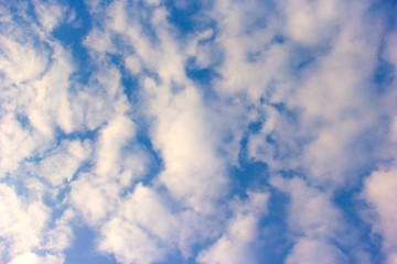 Textured cloud on blue sky background