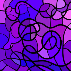 abstract vector stained-glass mosaic background