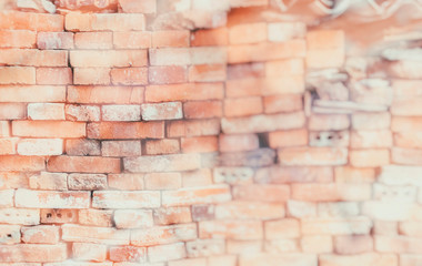 Double exposure of the stonewall from old bricks.