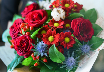 nice bouquet in the hands