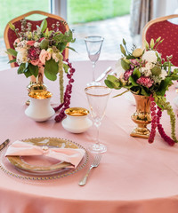table set for meal