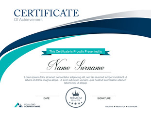 Vector certificate template