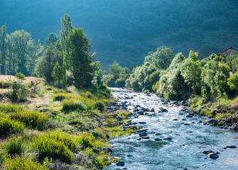 Nature landscape with river
