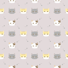 Obraz premium seamless pattern cute cat