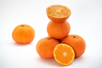Fresh orange,isolated on a white background