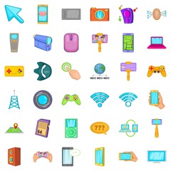 Web money icons set. Cartoon style of 36 web money vector icons for web isolated on white background